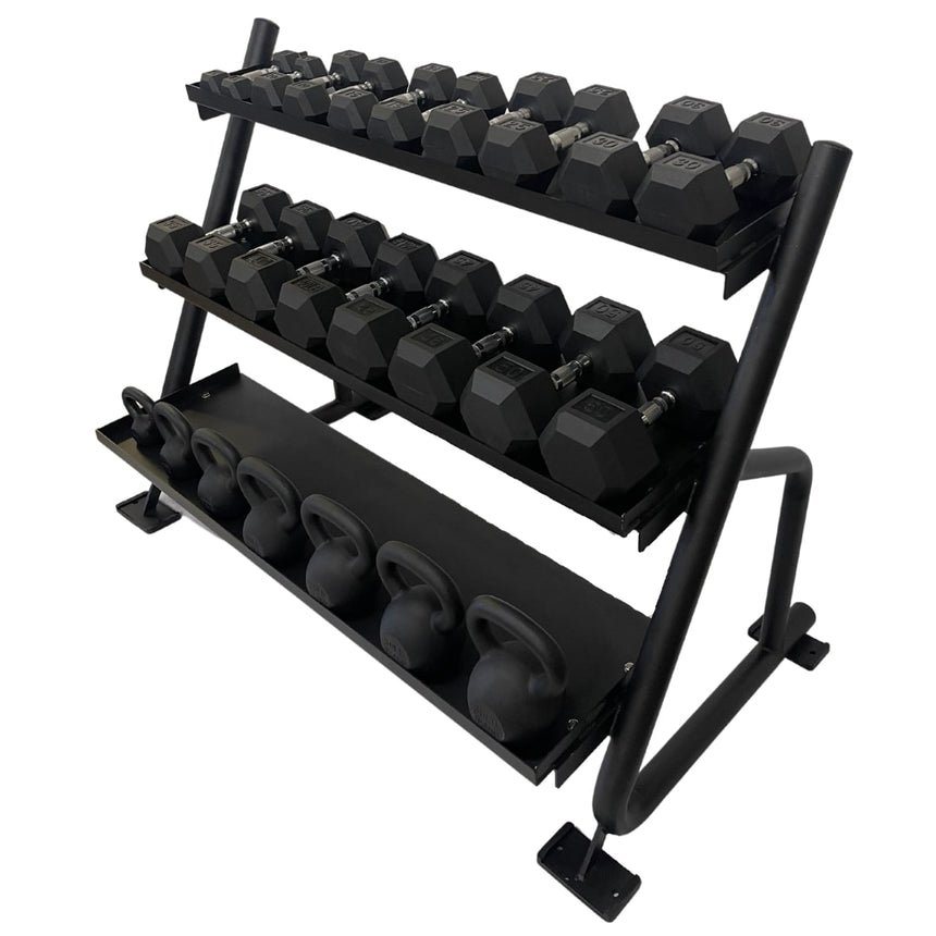 3-Tier Home Gym Dumbbell Weight Rack-9