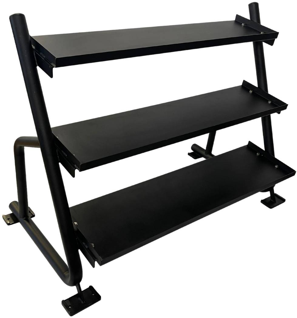 ZiahCare's Diamond Fitness 3-Tier Home Gym Dumbbell Weight Rack Mockup Image 12