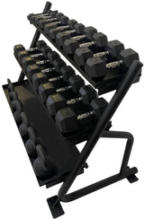ZiahCare's Diamond Fitness 3-Tier Home Gym Dumbbell Weight Rack Mockup Image 4
