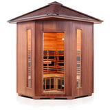 4 person corner infrared sauna mockup png
