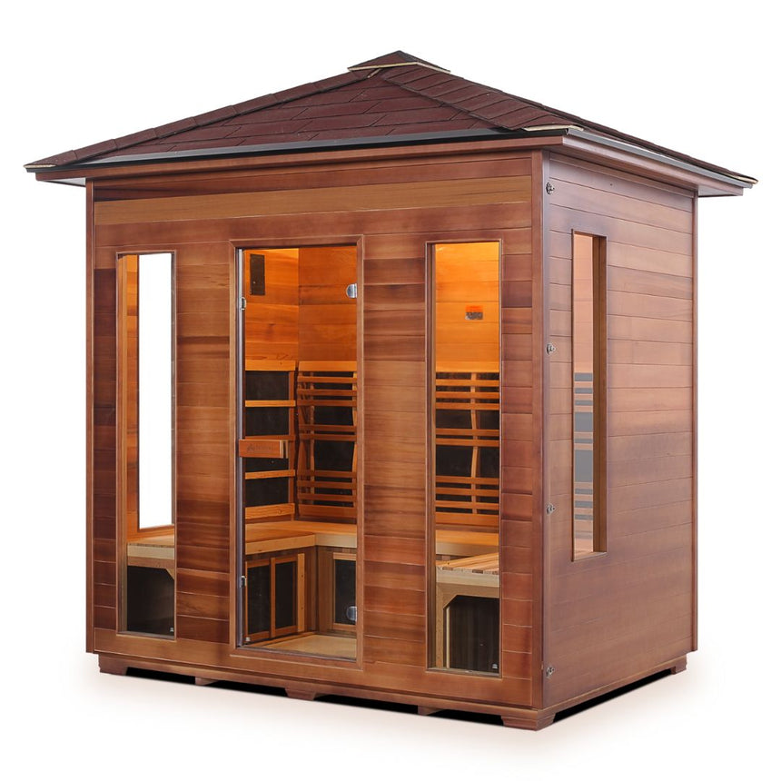5 PERSON OUTDOOR INFRARED SAUNA PNG MOCKUP-2