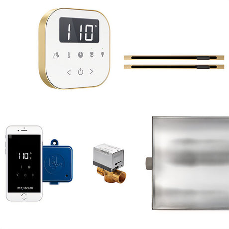 AirButler Max Control Package Linear White Satin Brass