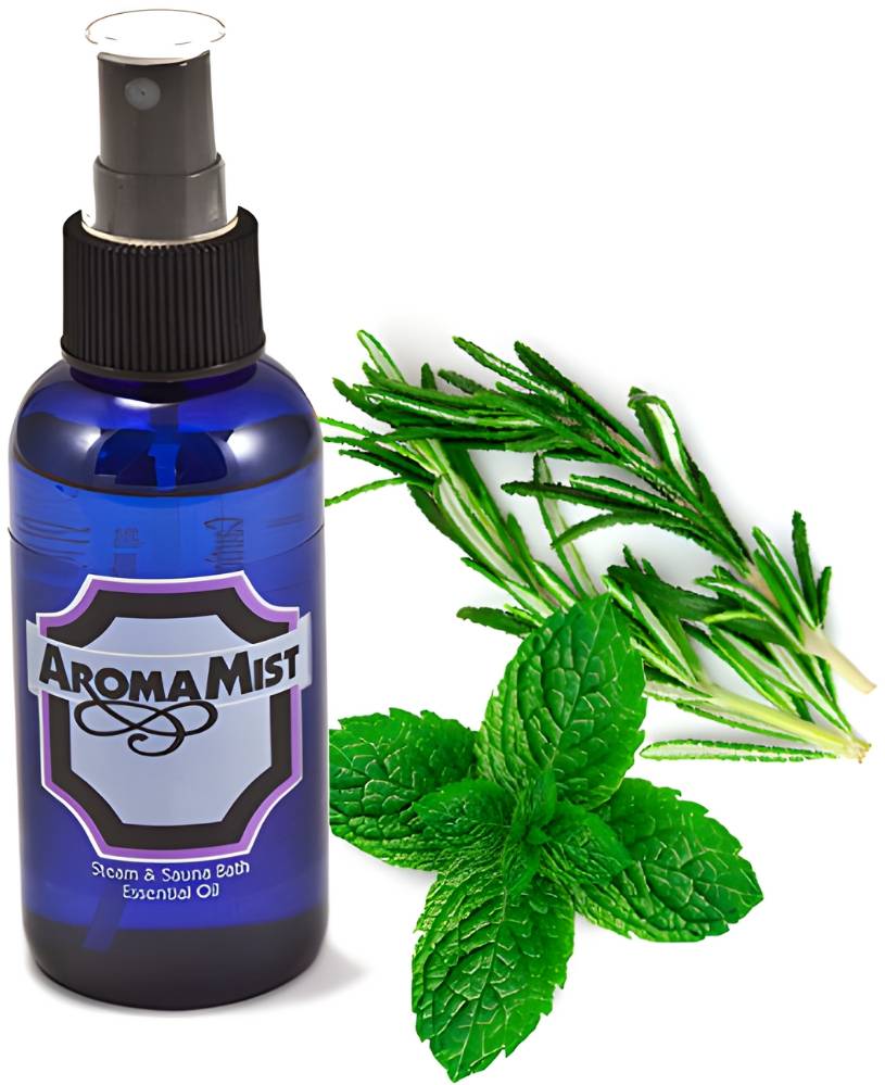 ZiahCare's AromaMist Rosemary Mint Aroma Bath Oil Blend Mockup Image 1