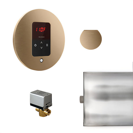 Basic Butler Steam Control Package Round Brushed Bronze