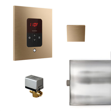 Basic Butler Steam Control Package Square Brushed Bronze