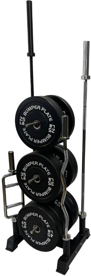 ZiahCare's Diamond Fitness Maximum Pro Weight Plate & Barbell Storage Rack Mockup Image 1