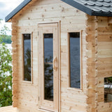 6 person family sauna mockup front view zoomed