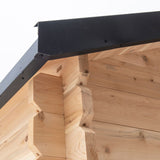 close up of sauna roof outdoors