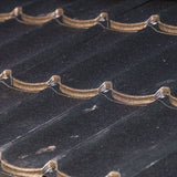 closeup of sauna roof