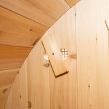 barrel sauna mockup inside ventilation