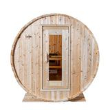 barrel sauna mockup white background PNG