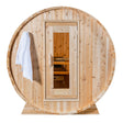 barrel sauna mockup white background PNG