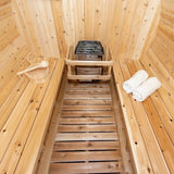barrel sauna mockup inside floor