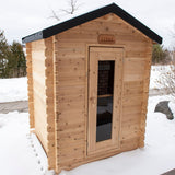 front view of sauna outdoors