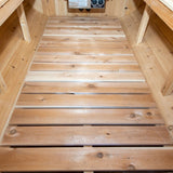 barrel sauna mockup inside floor