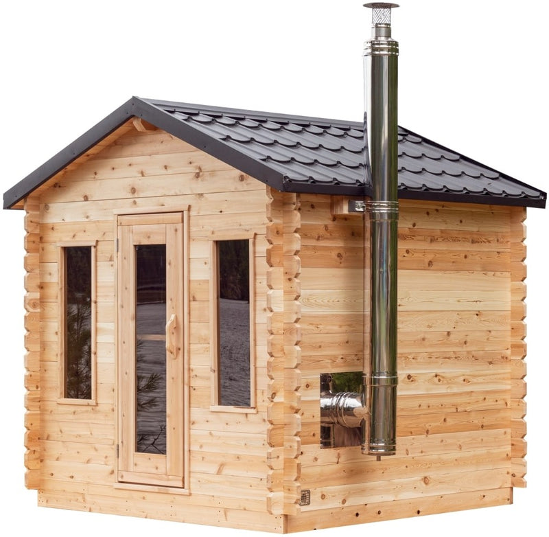 ZiahCare's Dundalk Georgian 6 Person Outdoor Sauna Kit Mockup Image 1