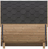 ZiahCare's SaunaLife Model E7 4 Person Outdoor Barrel Sauna Mockup Image 4