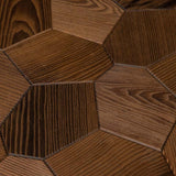 ZiahCare's EmotionWood Hexagon Thermo-Ash Brushed Decorative Wall Panels Mockup Image 2