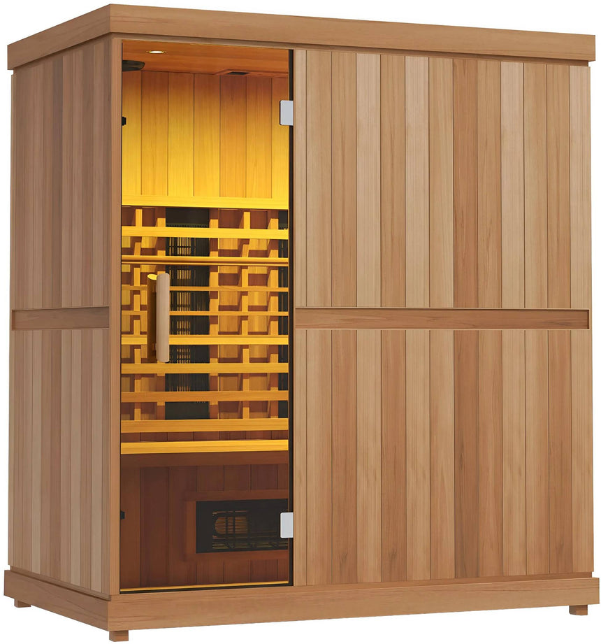 ZiahCare's Finnmark Designs 4 Person Full Spectrum Infrared Sauna Mockup Image 9