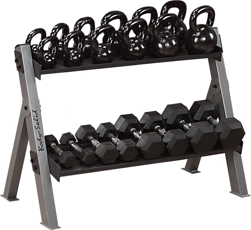 Body-Solid Dumbbell & Kettlebell Rack