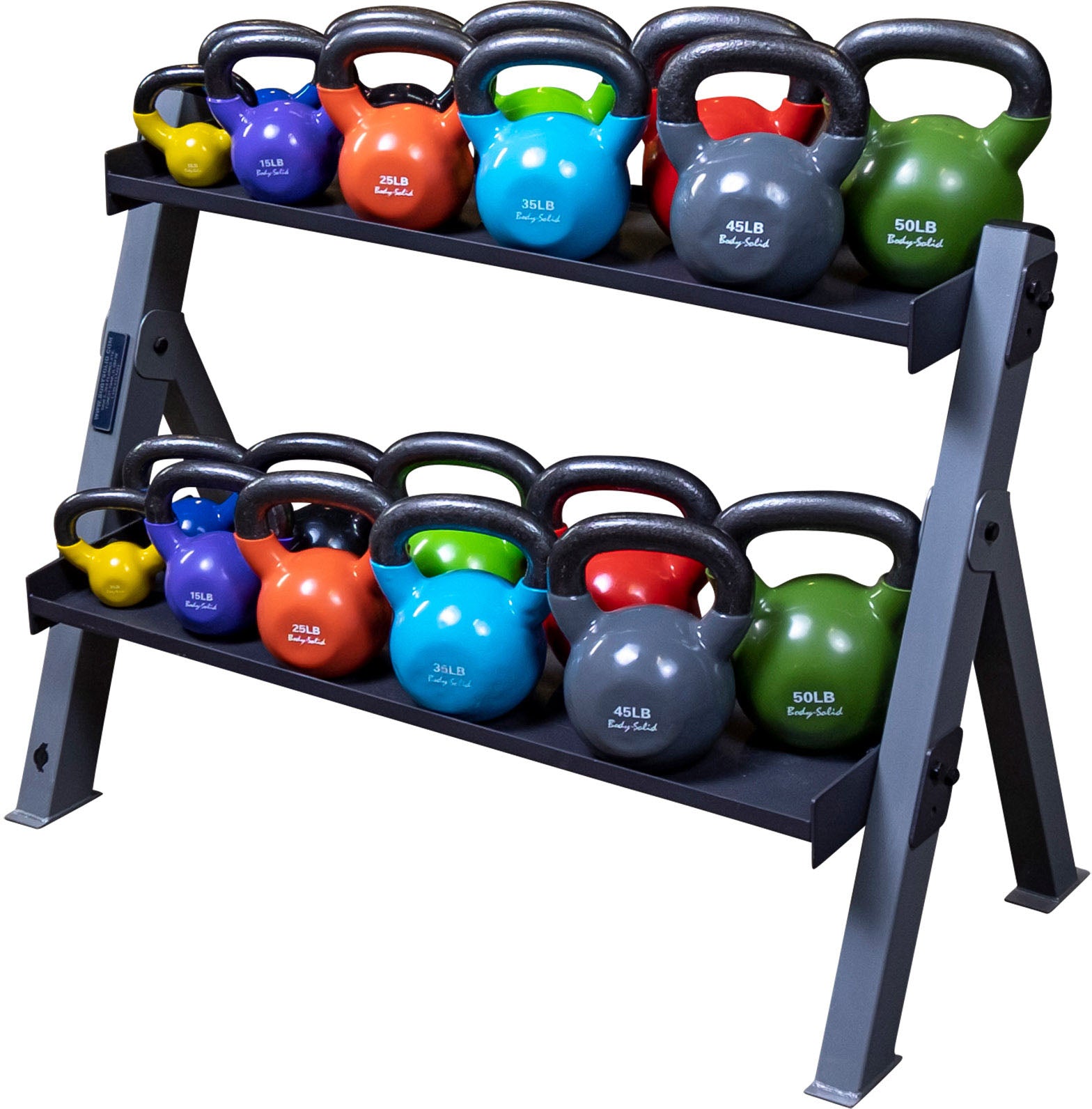 Body-Solid Dumbbell & Kettlebell Rack