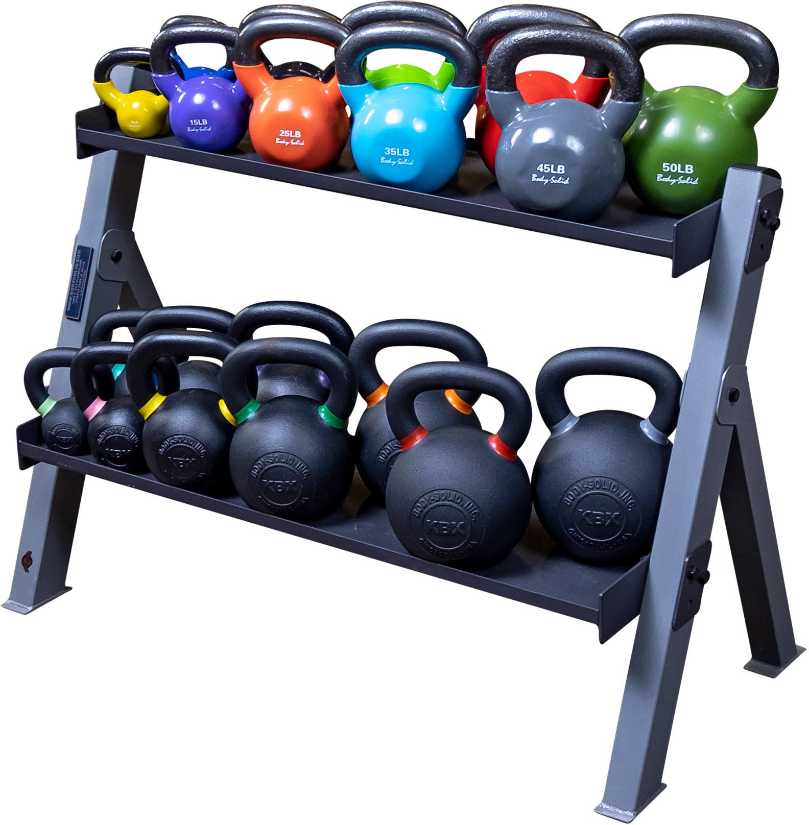 Body-Solid Dumbbell & Kettlebell Rack