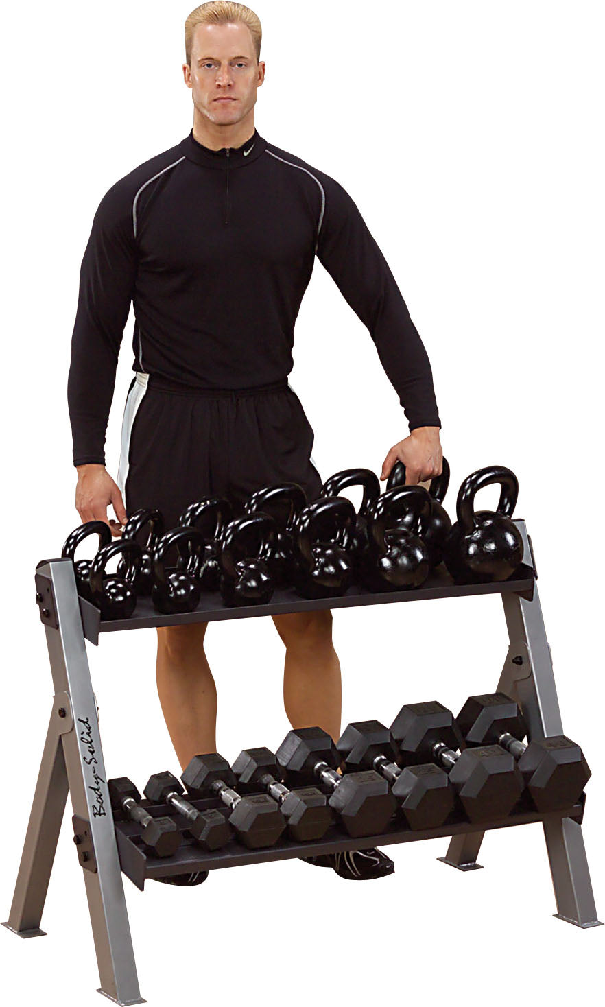 Body-Solid Dumbbell & Kettlebell Rack