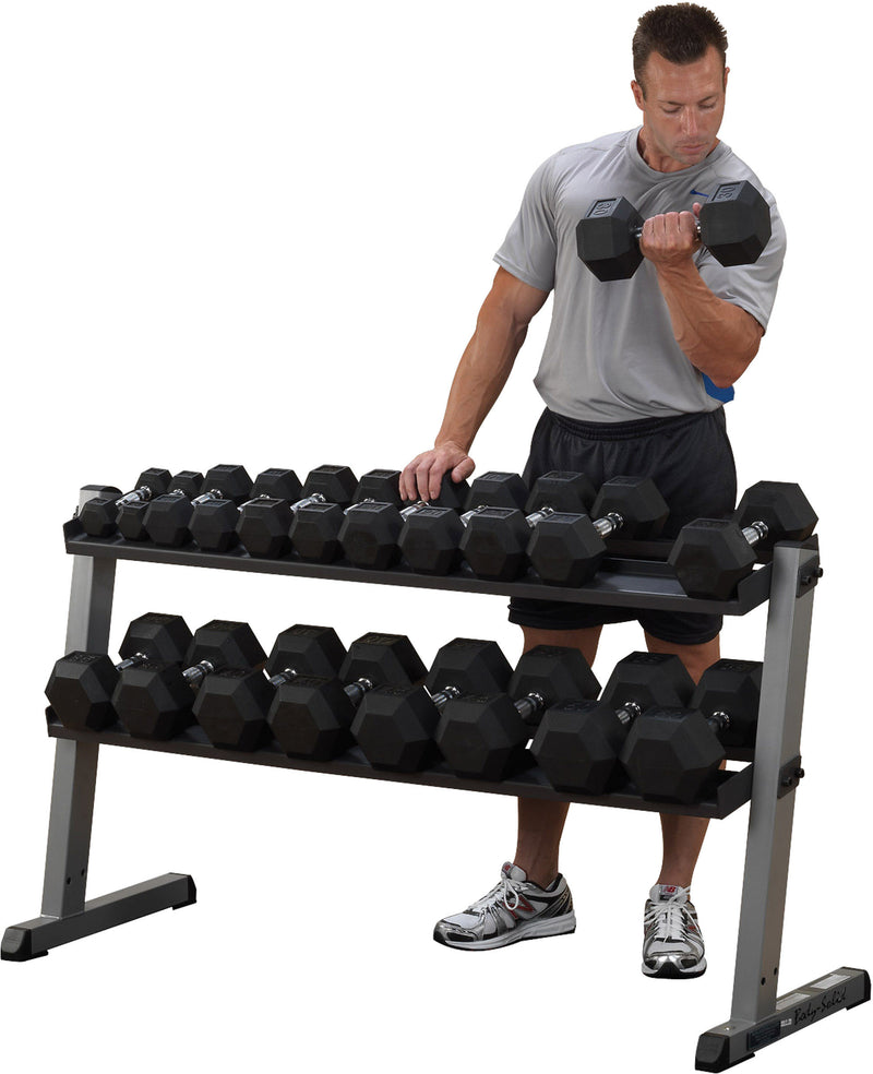 Body-Solid 2-Tier Horizontal Dumbbell Rack