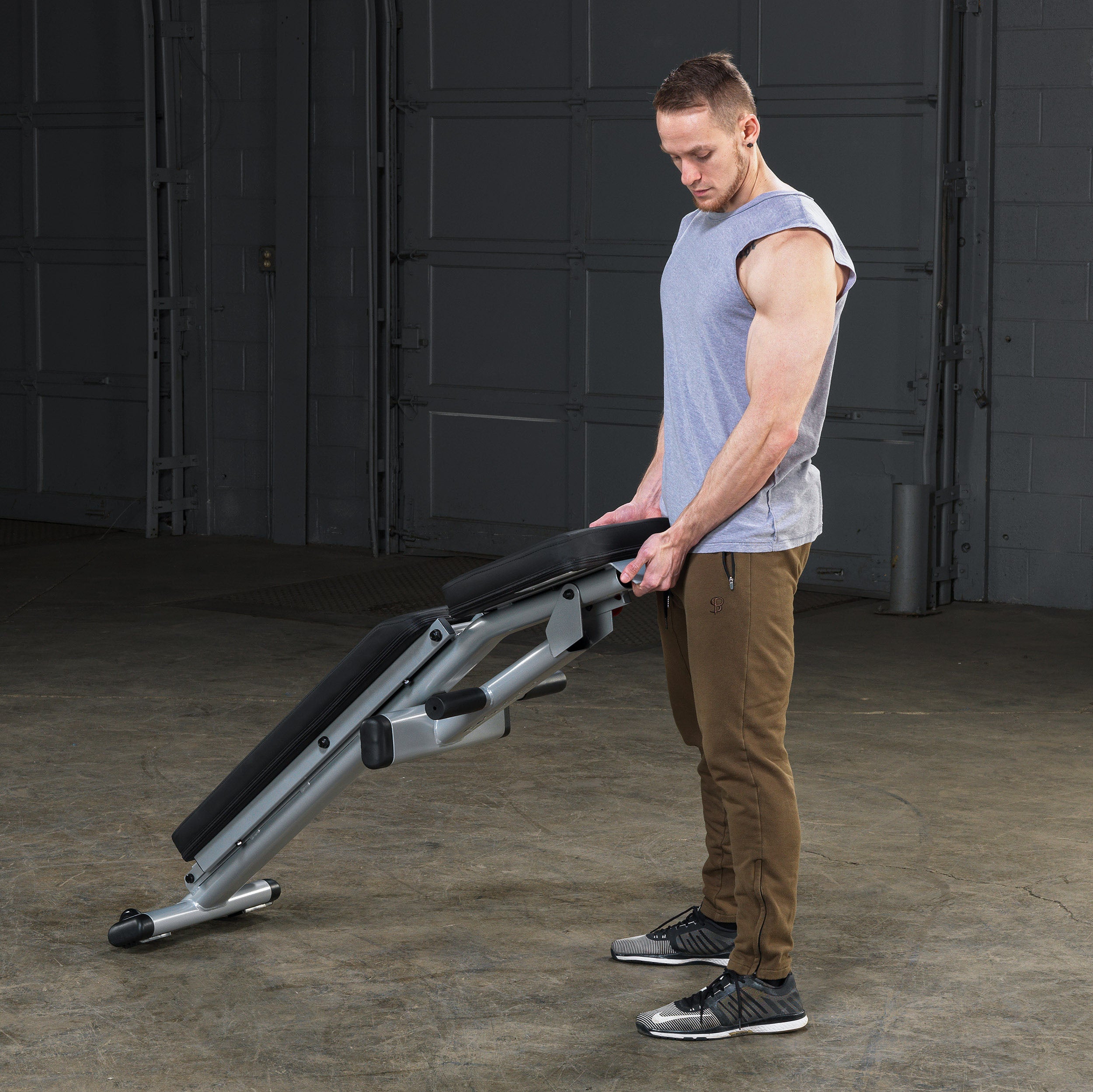 Body-Solid Fully-Assembled Commercial Folding Bench