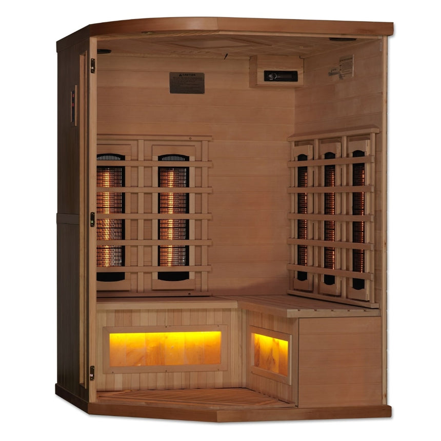 Golden Designs 3 Person Full Spectrum Corner Sauna Reserve Edition