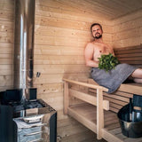 Harvia Wood-Fired Sauna Heater Mockup Lifestyle