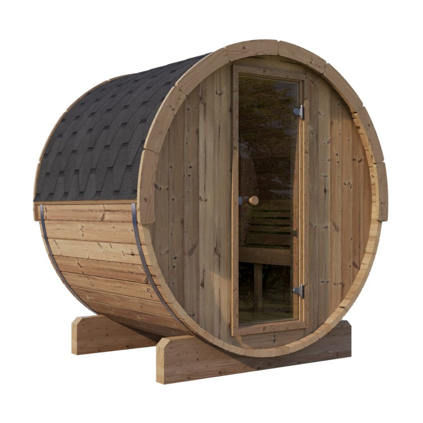 SaunaLife Model E8 6 Person Outdoor Barrel Sauna