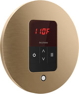 iTempo Round Steam Control Brushed Bronze Angled