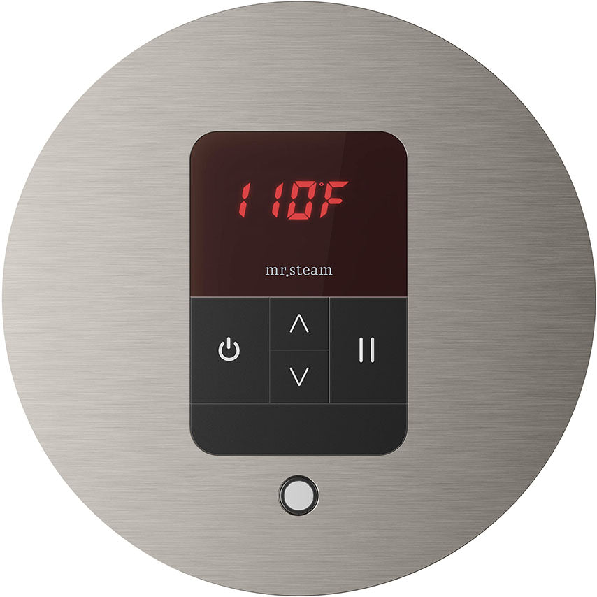 iTempo Round Steam Control Brushed Nickel front