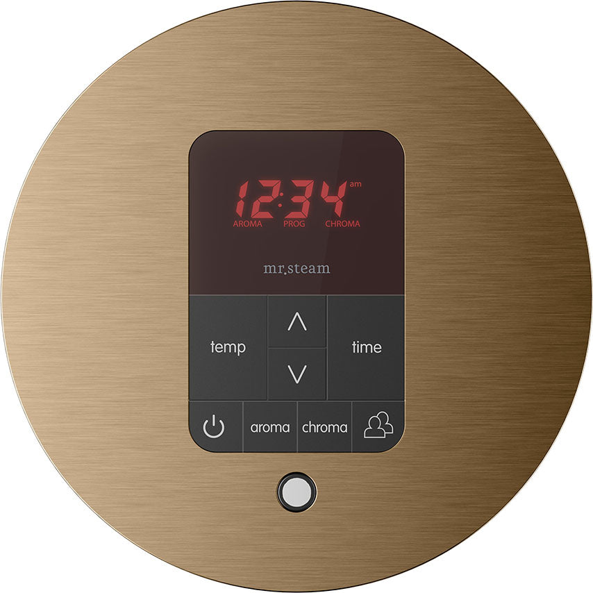 iTempo Plus Round Steam Control Brushed Bronze Front