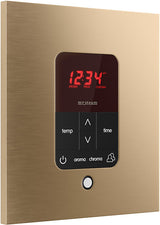 iTempo Plus Square Steam Control Brushed Bronze Angled