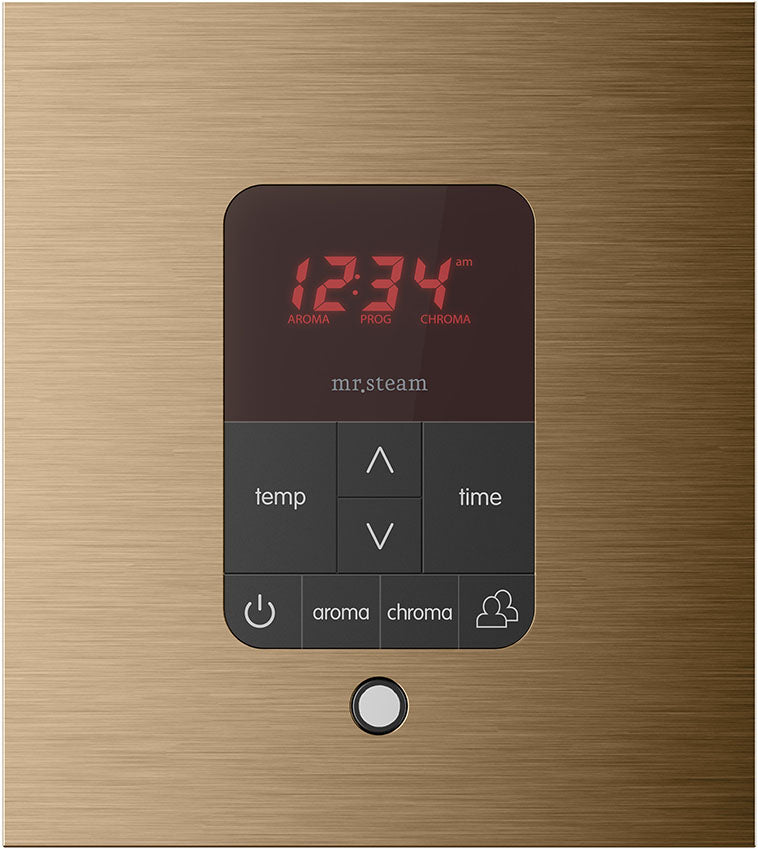 iTempo Plus Square Steam Control Brushed Bronze front