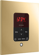 iTempo Plus Square Steam Control Polished Brass Angled