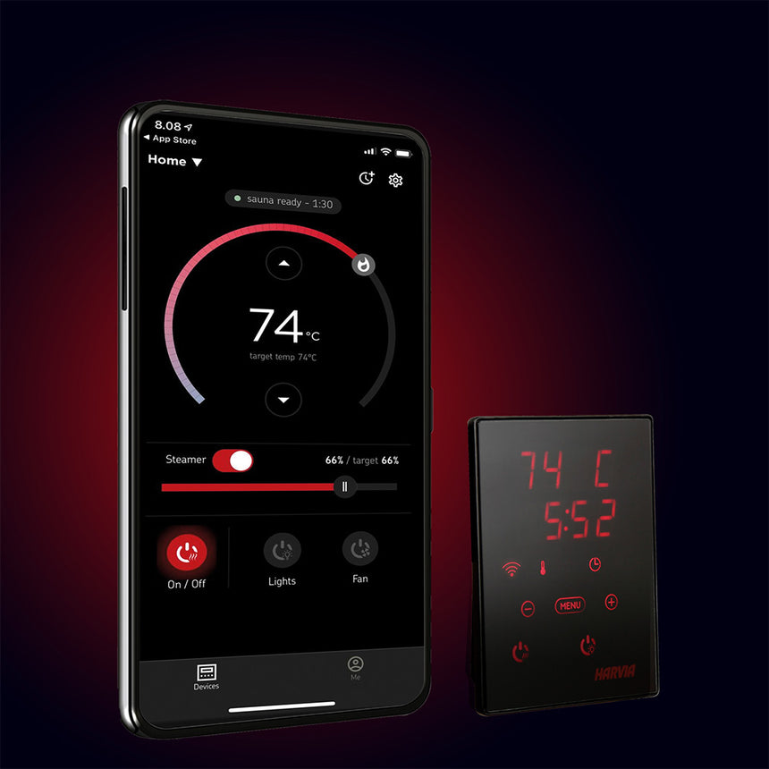 ZiahCare's Harvia Xenio WiFi Remote Control Sauna Panel Mockup Image 2