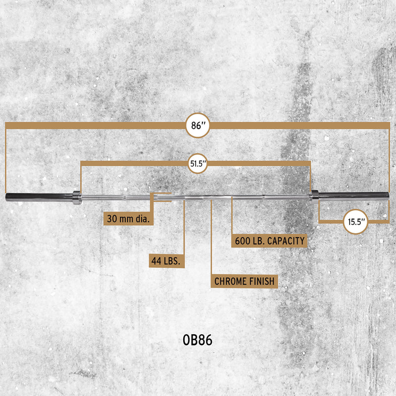 Body-Solid 7 Polished Chrome Olympic Bar