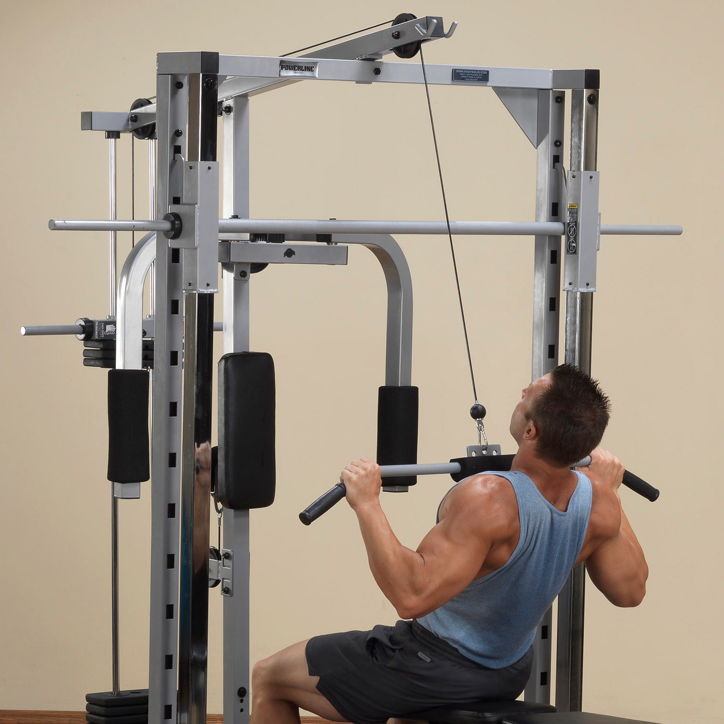 Body-Solid Powerline Smith Machine Lat Attachment for PSM144X