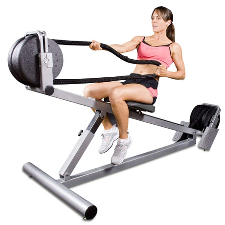 Woman using RX3300 Incline Rope Pull Rowing Machine