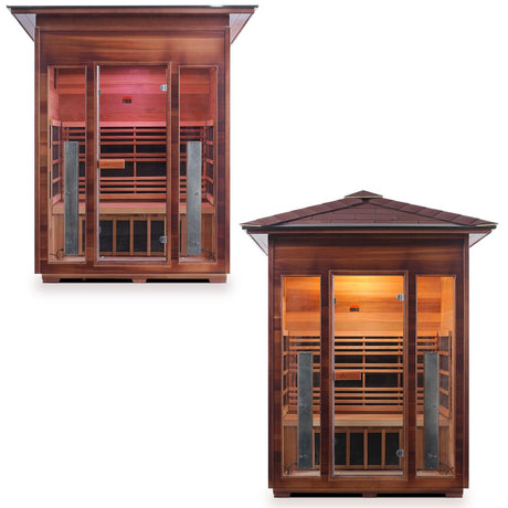 3 PERSON OUTDOOR INFRARED SAUNA MOCKUP PNG