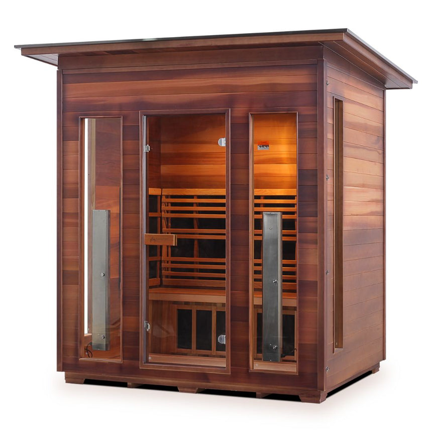 4 PERSON OUTDOOR INFRARED SAUNA MOCKUP PNG