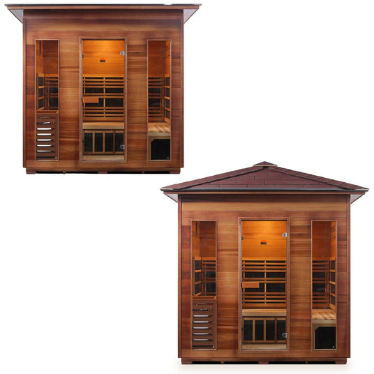 5 PERSON OUTDOOR INFRARED SAUNA PNG MOCKUP