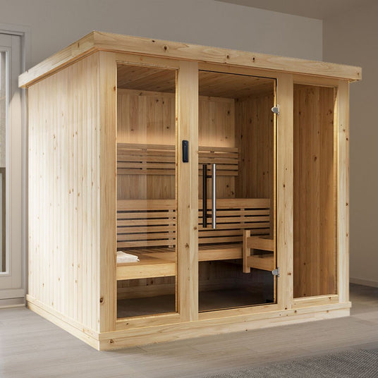 indoor home sauna kit mockup lifestyle photo