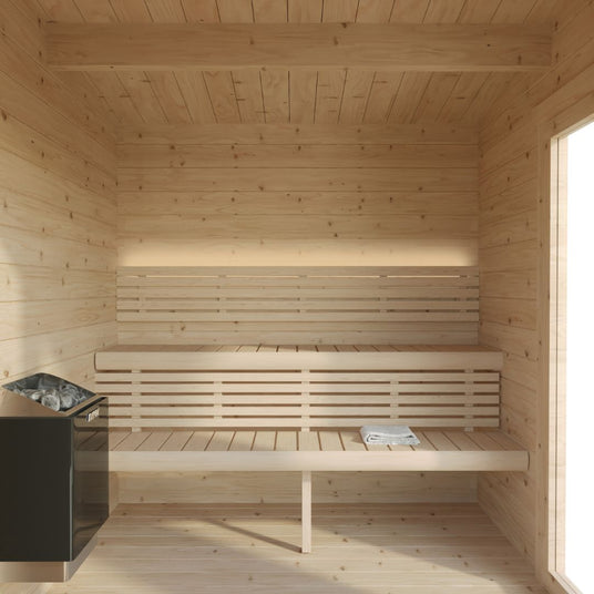 outdoor sauna kit interior