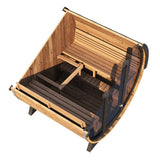 SaunaLife Model EE8G 4 Person Outdoor Barrel Sauna