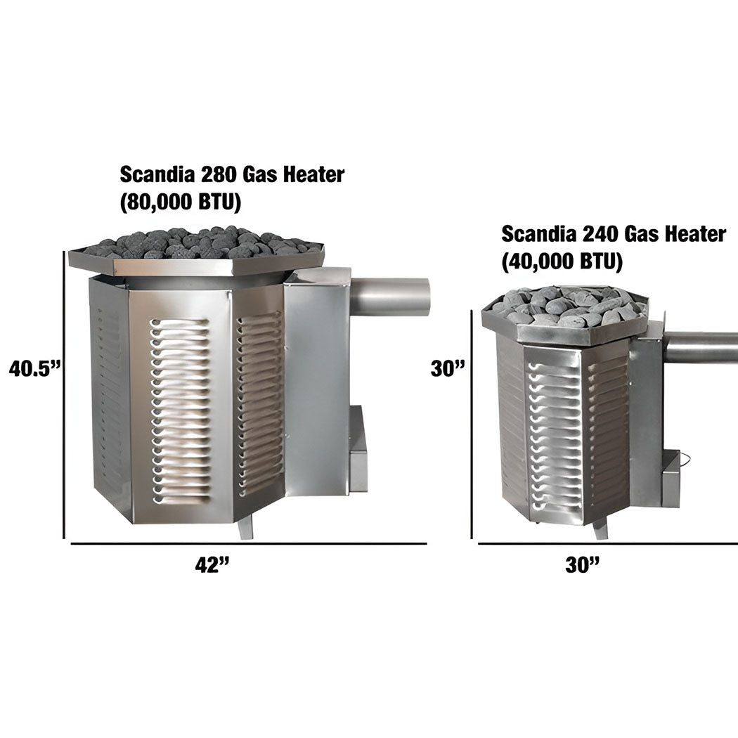Scandia 40K BTU Gas Sauna Heater 4