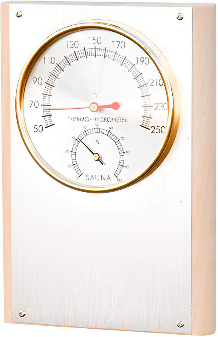 Scandia Wooden Hygrometer Thermometer